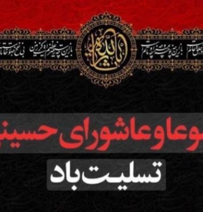 فرا رسیدن تاسوعا و عاشورای حسینی بر عزاداران و عاشقان آن حضرت تسلیت باد.