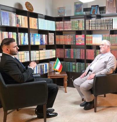 القنصل العام للجمهورية الإسلامية الإيرانية في البصرة یُجرِی مقابلة مع قناة البصرة الفضائية